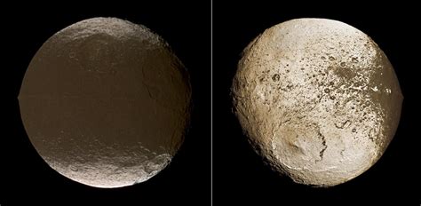 Space Images Global View Of Iapetus Dichotomy