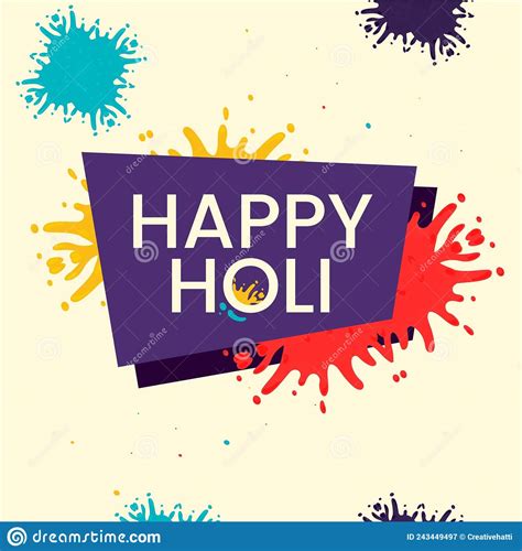Happy Holi Banner Design Stock Vector Illustration Of Panchami 243449497