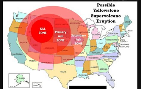 Yellowstone Eruption Map London Top Attractions Map