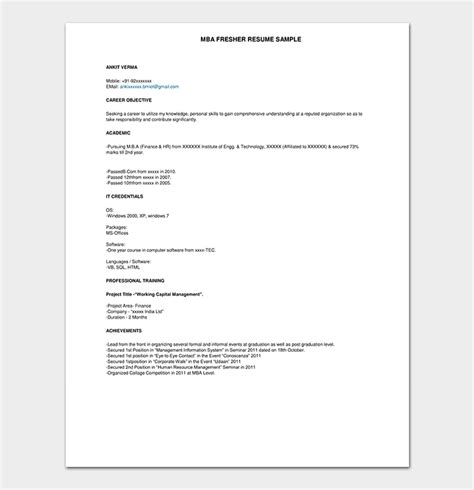 Check actionable resume formatting tips and resume formats examples & templates. Fresher Resume Template | 50+ Free Samples & Examples ...