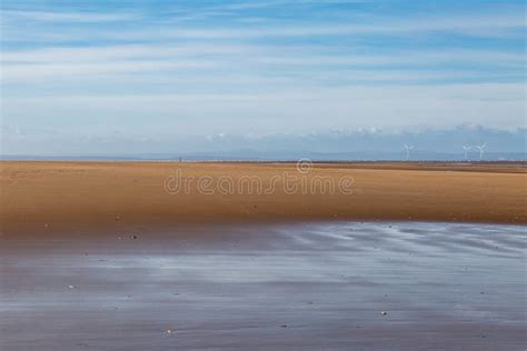 The Vast Sandy Beach At Formby On The Merseyside Coast Stock Image