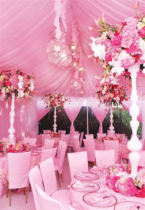 Pink clouds and showers decoration. Elegant Pretty in Pink Baby Shower {Amazing Florals ...