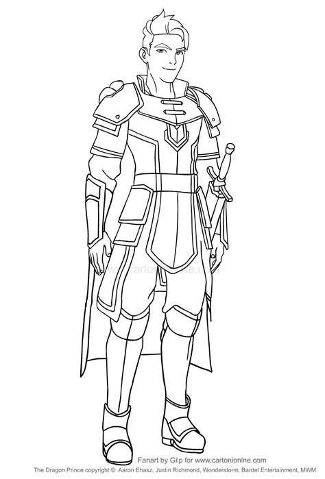 Soren from The Dragon Prince coloring page