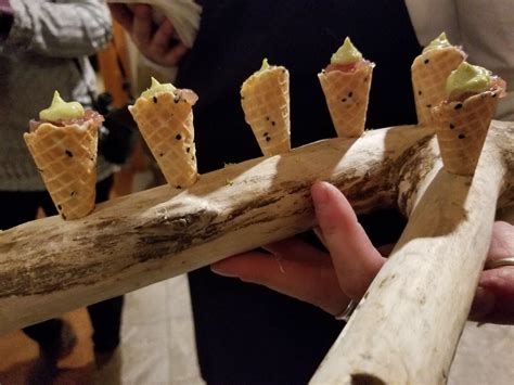 At A Friends Wedding Sushi Ice Cream Cones On A Branch Rwewantplates