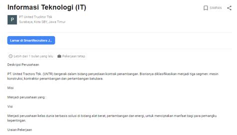 Salah satu tes psikotes yang biasanya diadakan oleh perusahaan maupun perguruan tinggi adalah tes psikotes kepribadian. 5 Lowongan Kerja PT United Tractors Tbk Terbaru 2020 | Job ...