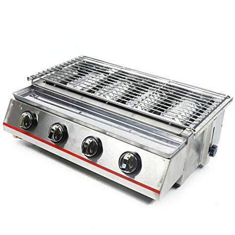 Tabletop Grill Portable Gas Griddle 4 Burners Lpg Gas Barbecues