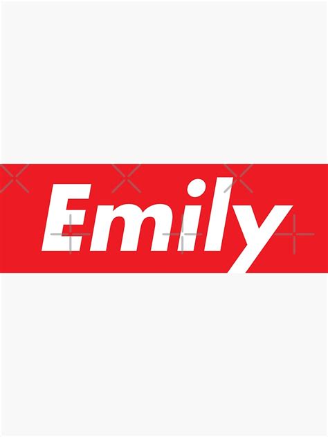 Emily Name Personalized Cool Sticker For Sale By Allysmar Redbubble