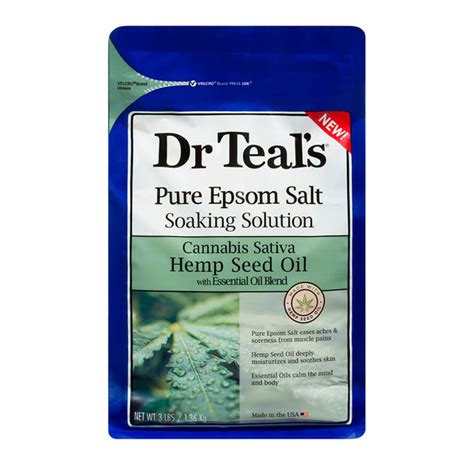 Dr Teals Epsom Salt Hemp Seed Oil 136kg Au