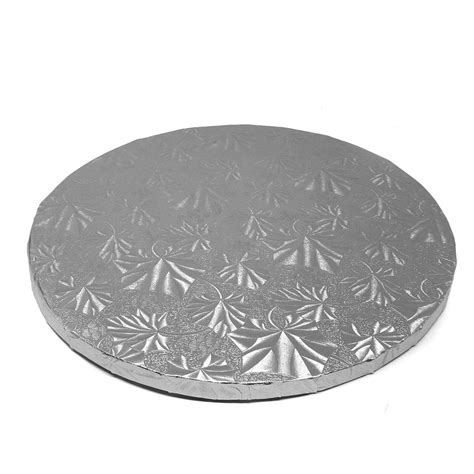 Round Silver Cake Drum Board 6 X 12 High Pack Of 6 Round Cake Boards