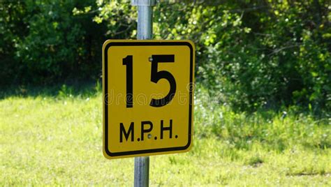 A Speed Limit Sign On A Small Country Road In Texas Stock Image