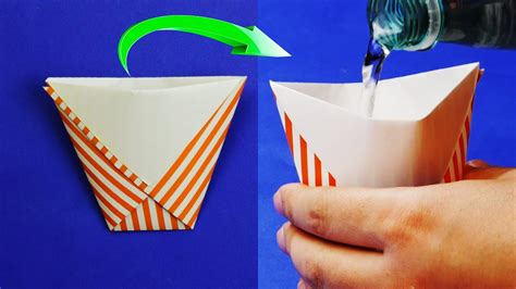 How To Make A Disposable Paper Cup With Your Own Hands Helpful Origami