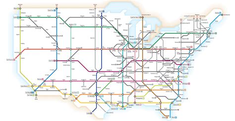 Infographic Us Interstate Highways As A Transit Map