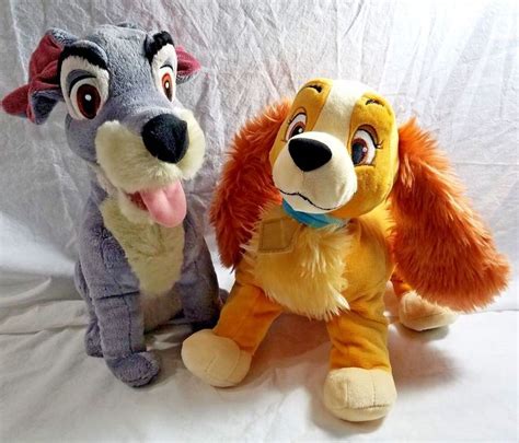 Disney Store Official Lady And The Tramp Plush Toys Stuffed Animals