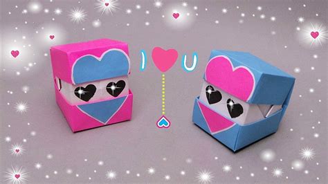 Diy Origami T Box Valentines Day Crafts Origami T Idea Youtube