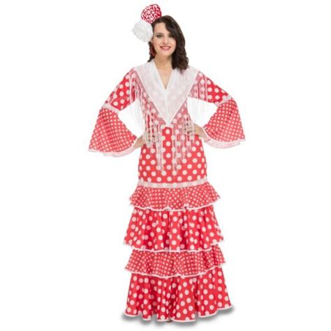 Disfraz De Sevillana Rojo La Peseta