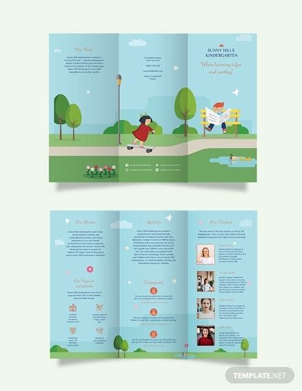 12 Best Kindergarten Brochure Templates Illustrator Photoshop