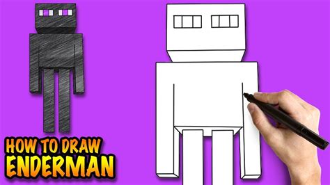 How To Draw Enderman Minecraft Easy Step By Step Drawing Lessons
