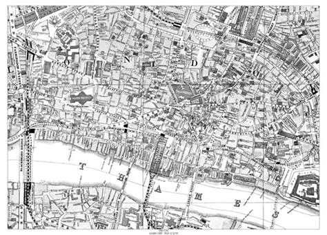 Old Map Of The City Of London In 1888