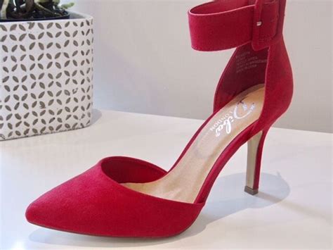 Beautiful Red Heels With Ankle Strap Stylish And Sophisticated Pumps