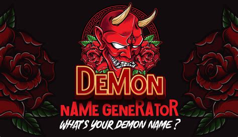 2023 Demon Name Generator What Is Your Demon Name