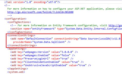 ASP Net MVC 5 With Coding Example S Creating A Connection String With