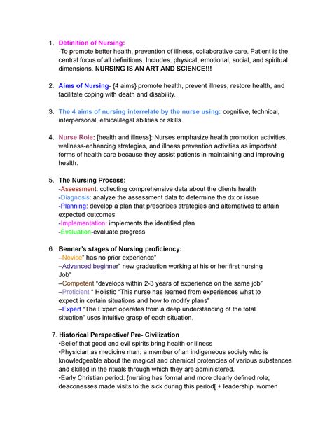 Nursing Fundamentals Final Study Guide Definition Of Nursing To