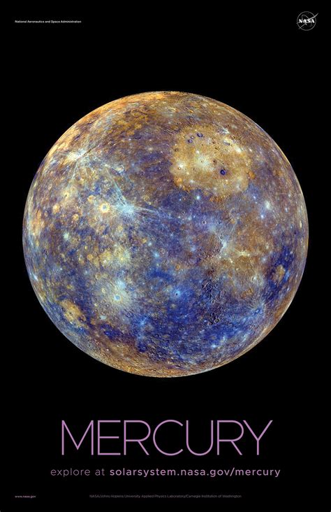 Mercury Poster Version A Nasa Solar System Exploration