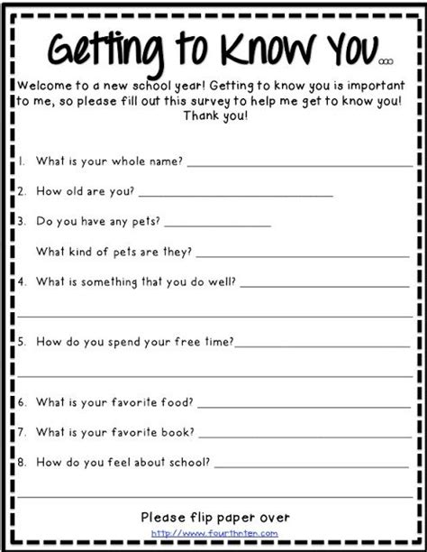 17 Best Images Of Getting To Know You Worksheets For Employees Get To
