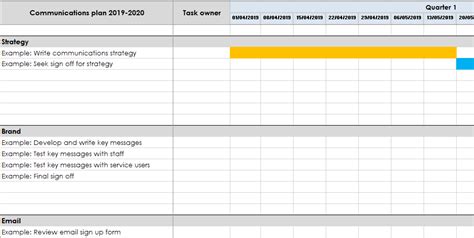 Comms Planner Template Charitycomms