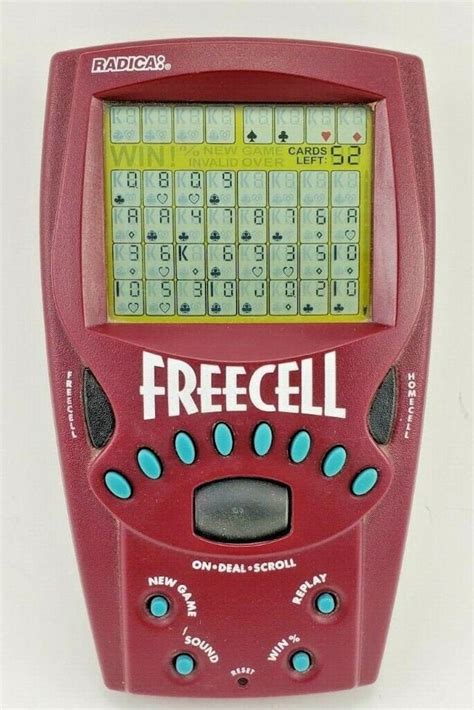 Solitaire Handheld Game Vintage Free Cell Radica Electronic Etsy