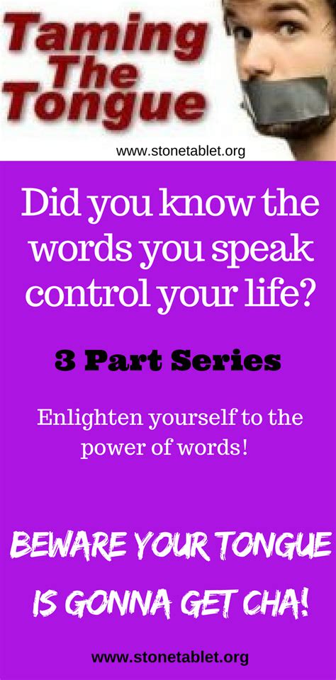 Taming The Tongue The Power Of The Tongue Words Have Power Learn To Controll Them Christian