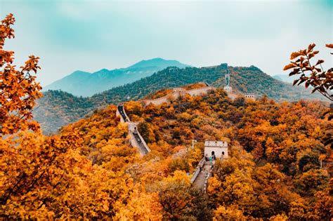 Wallpaper Id 284930 China Great Wall Of China Autumn And Leaves Hd