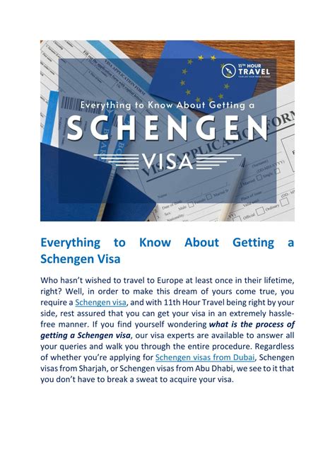PPT How To Get A Schengen Visa 11th Hour Travel PowerPoint