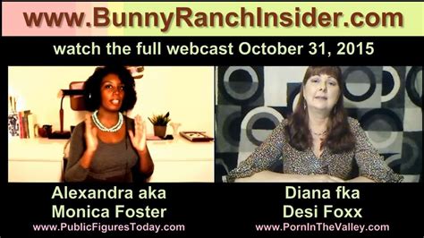 Diana Fka Desi Foxx Is The Bunny Ranch Brothel Insider October 31st Webcast Preview Youtube
