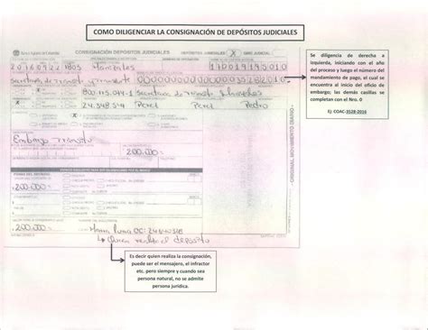 Formato De Consignacion De Depositos Judiciales By Unomasuno