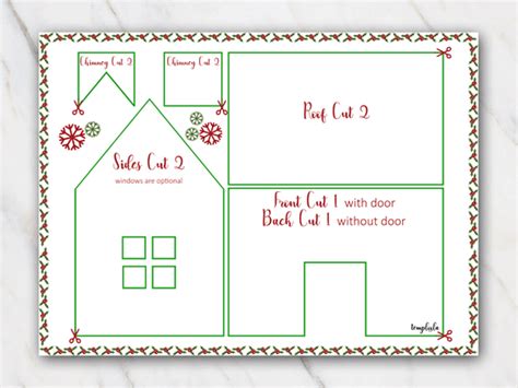 gingerbread house templates   temploola