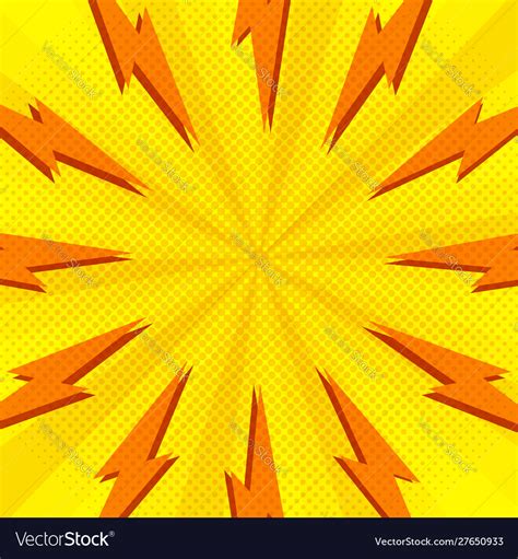 Bright Comic Abstract Yellow Background Royalty Free Vector