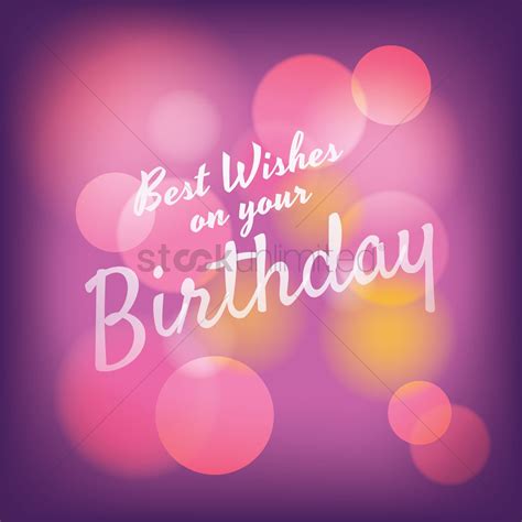 Best wishes on your birthday greeting Vector Image - 1609910 ...