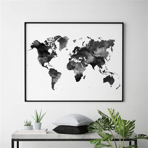 Upgrade Your Wall Gallery With Stunning Map Art Black And White Poster