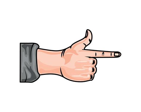 Hand Index Finger Pointing 10423358 Vector Art At Vecteezy