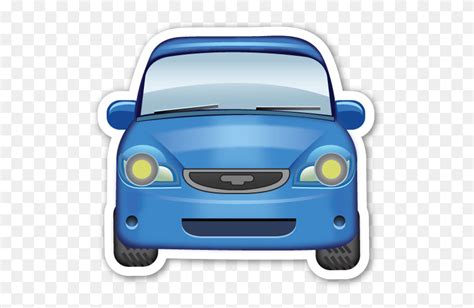 Oncoming Automobile Stickers Emoji Emoticon Car Emoji Png Flyclipart