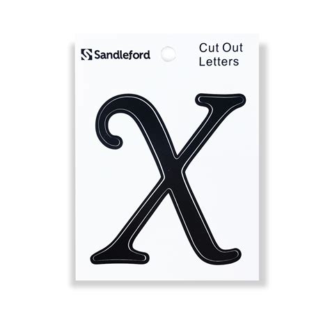 Sandleford 80mm Black Goudy Cut Out Self Adhesive Letter X