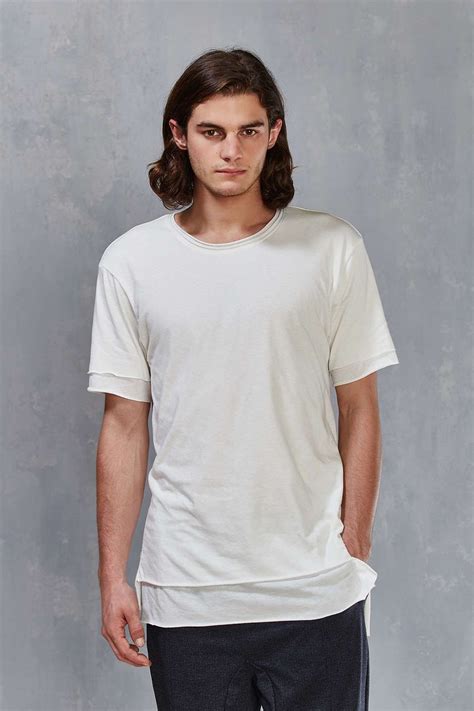 Feathers Double Layer Tee Layering T Shirts Tees Mens Tops