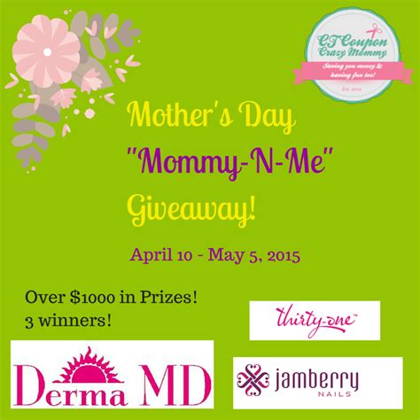 Three Win 1000 Mothers Day Giveaway 55 Mothers Day Mommy And Me
