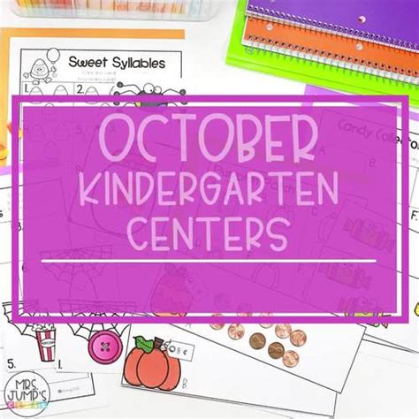 Kindergarten Literacy And Math Centers October By Deanna Jump Tpt