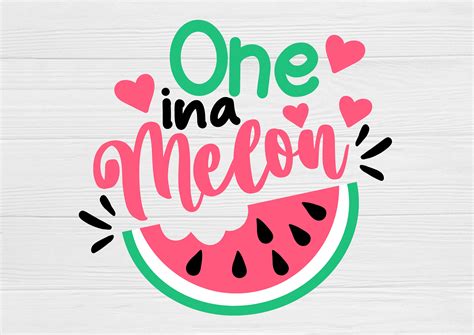 One In A Melon Svg Watermelon Svg Vacation Svg Beach Svg Etsy