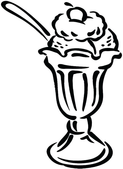 Ice Cream Sundae Coloring Page At Getcolorings Free Printable