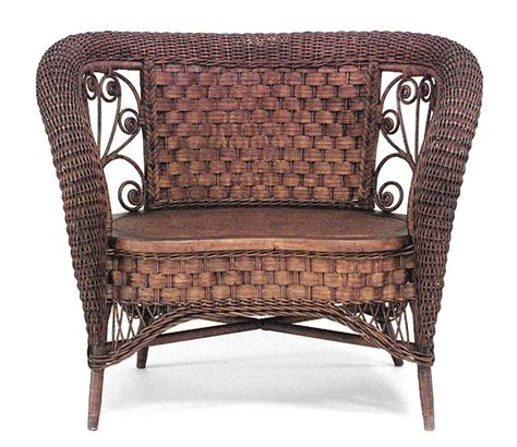19th C American Small Wicker Loveseat Attributed To Heywood Wakefield