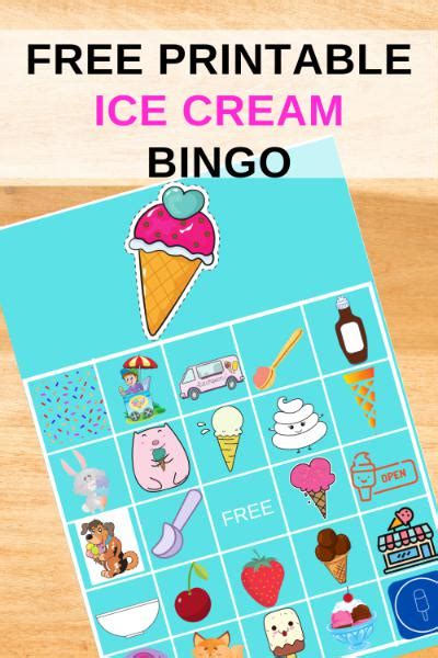 Free Printable Ice Cream Bingo Game
