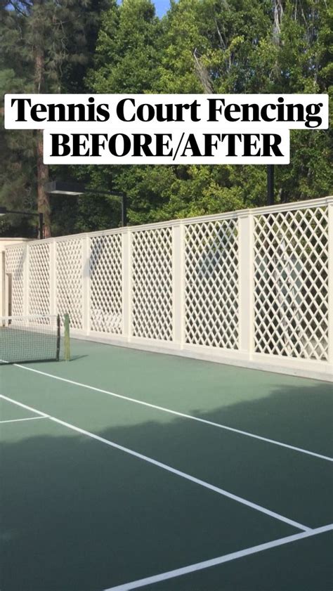 Tennis Court Fencing Beforeafter Pinterest